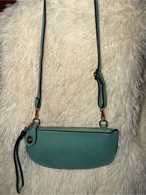 Y2K Seafoam Aqua Mini Shoulder Bag Gold Hardware Crossbody Purse